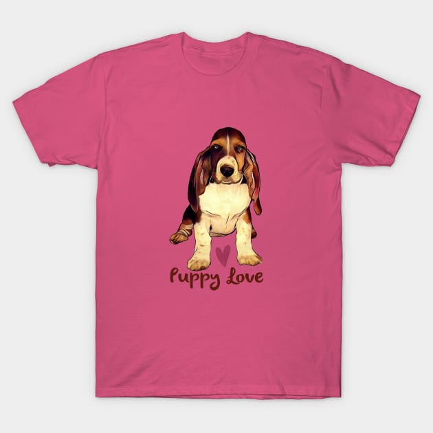 Puppy Love - Miss Emma T-Shirt by MonarchGraphics